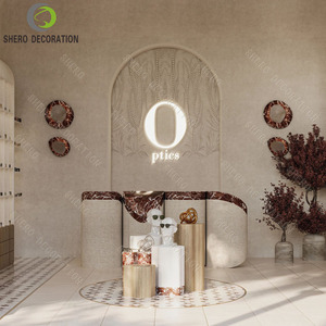 Meubles de magasin d'optique haut de gamme, vitrine d'exposition de lunettes personnalisée, durable, multicouche, avec éclairage pour l'affichage optique - Product Image 4