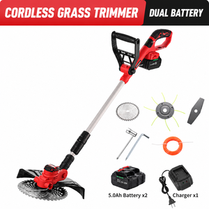 Désherbeur sans balais anti-collision avec lames surdimensionnées, <span class=keywords><strong>batterie</strong></span> lithium-ion 21V haute puissance, autonomie de 90 à 120 minutes, <span class=keywords><strong>tondeuse</strong></span> à <span class=keywords><strong>gazon</strong></span> - Product Image 2