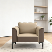 Canapé de bureau au design tendance, ensemble de canapés de réception exécutifs avec housses amovibles, canapé en cuir de style moderne pour bureaux.