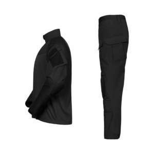 Fronter A5 siyah kamuflaj savaş gömlek ve pantolon setleri su itici ile dayanıklı üniforma eğitim takım elbise - Product Image 3