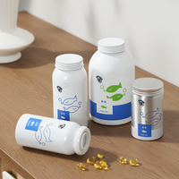 120cc 200cc 250cc 450cc Vitamine Tablette Bouteille De Qualité Alimentaire En Métal Médecine Bouteille En Étain En Aluminium Pilule Conteneur Cylindre Capsule Pot