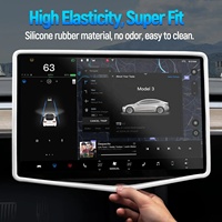 Für Tesla Model 3 Y Highland Bildschirmschutz Silikonrahmen Display-Randabdeckung Zentralsteuerungszubehör 2024 2023 2022