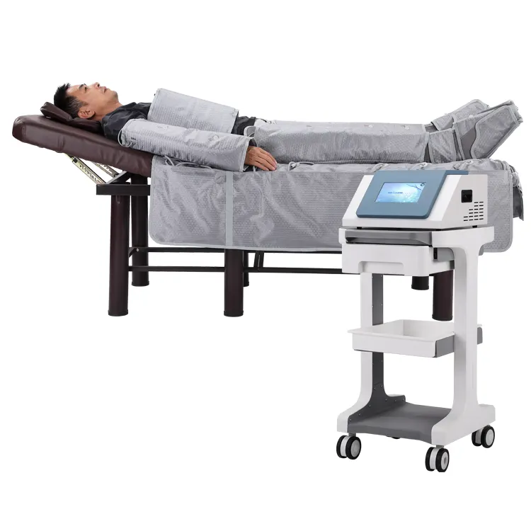 3 in 1 taşınabilir presotherapi EMS kas stimülasyonu kızılötesi termal terapi makinesi pressoterapi takım