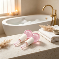 Globes de glace faciaux en verre borosilicate liquide de haute qualité, réutilisables, écologiques, pour le visage et le cou, outil de massage SPA, pack OEM/ODM