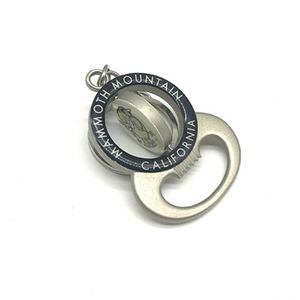 Llaveros de acero inoxidable QM con abridor de botellas giratorio, monedas para carritos, fotos y logotipos personalizados, impresos con letterpress, diseño personalizable - Product Image 4