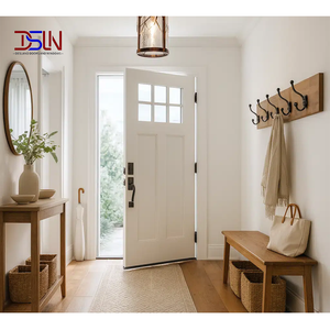 Puerta Abatible de PVC con Doble Acristalamiento, Sistema de Vidrio Moderno para Interiores, Manual, para Viviendas Residenciales, Fabricante - Product Image 1
