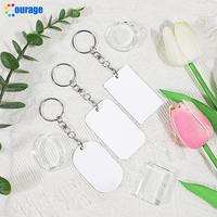Porte-clés Vierge en Aluminium à Sublimation Double Face Blanc Imprimable, Blanks Porte-clés Métalliques Économiques pour Sublimation