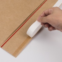 Enveloppes d'expédition en papier kraft laminé biodégradable personnalisées avec poignée pour chaussures et vêtements