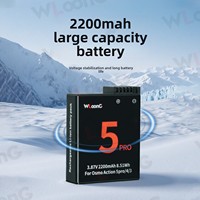 Batería de Litio Recargable de Alta Capacidad de 2200 mAh con Cargador USB de Doble Ranura para DJI Osmo Action3 Action4 Action5 Pro