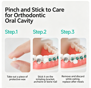 Cera de alivio dental sin cortes con sabor a frutas para puntos de contacto de laboratorio dental, para ortodoncia <span class=keywords><strong>Invisalign</strong></span> - Product Image 6
