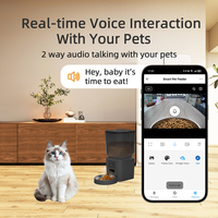 Comedero Automático para Perros OEM de 7L, Gran Capacidad, Dispensador de Comida para Mascotas con Wifi Tuya, Comedero Inteligente para Mascotas con Doble Tazón y Cámara con Visión Nocturna