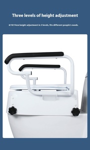 <span class=keywords><strong>Chaise</strong></span> d'appoint <span class=keywords><strong>de</strong></span> toilette moderne auxiliaire pour personnes âgées <span class=keywords><strong>Hauteur</strong></span> réglable Accoudoirs renversés Capacité <span class=keywords><strong>de</strong></span> 150kg pour la sécurité <span class=keywords><strong>de</strong></span> la salle <span class=keywords><strong>de</strong></span> bain - Product Image 5