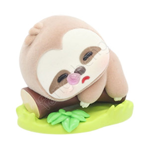 Figurine de paresseux endormi de dessin animé, <span class=keywords><strong>animal</strong></span> endormi Kawaii, objet de collection, jouet en capsule, jouet en boule, jouet doux floqué, poupée de boîte mystère - Product Image 3