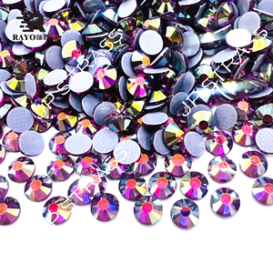 Lâche ronde en gros AB couleur fer <span class=keywords><strong>sur</strong></span> pierres <span class=keywords><strong>haute</strong></span> qualité SS6-30 cristal strass Hotfix strass pour robes et vêtements - Product Image 2