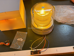 Hổ phách trắng dual-màu cảnh báo rõ ràng ánh sáng mịn bên ngoài Dome cho phép bên trong ống kính bảo vệ Heavy Duty cảnh báo đèn hiệu Nhôm Cơ Sở - Product Image 3