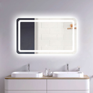 Phong cách hiện đại hình chữ nhật lớn LED ánh sáng không khung tường gương IP44 đánh giá ngang Backlit cảm biến chuyển động cảm ứng thiết kế đồ họa - Product Image 2
