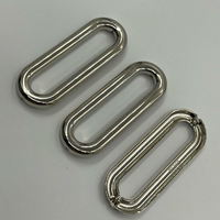 Anneaux ovales en métal anti-corrosion écologiques, vente en gros d'anneaux ovales en alliage pour accessoires de quincaillerie de vêtements et de sacs