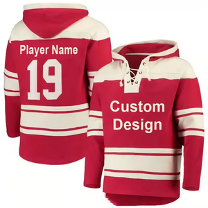 New Design Custom Polyester Sublimated Ice Hockey Hoodies Fleece Sweatshirt Team Sport Wear Ice Hockey Jersey Pullover Hoodies - Product Image 2