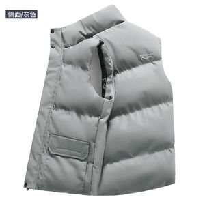 Gilet matelassé chaud et décontracté pour homme, avec logo personnalisé, collection hiver 2025 – Nouveau modèle populaire et confortable pour étudiants - Product Image 5