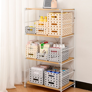 Hot Selling <strong>Plastic</strong> Square Handle Multifunction Modern Hollow Flower Storage <strong>Basket</strong> Solid Color Sorting Household Storage - Product Image 1