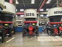 Concasseur à cône hydraulique monocylindre SC315 – Machine de concassage, moteur à bille, modèles de puissance d'entraînement Max Gold Set, vente