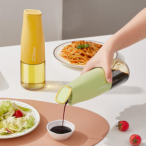 Pot de rangement en verre pour huile, distributeur de 500 ml à ouverture automatique, pour bouteille de condiment de cuisine, récipient pour sauce soja et vinaigre - Product Image 1