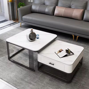 Venta al por mayor de luz de estilo de lujo mesa de centro moderna para la sala de estar pequeños muebles para el hogar conjuntos apartamento Hotel personalización - Product Image 5