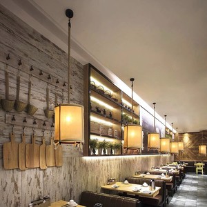 Lampes suspendues en tissu, forme longue, base d'ampoule LED E27, pour restaurant, style chinois, design rétro thaïlandais - Product Image 4