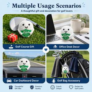 Custom Creative Crochet Golf Ball Plush Doll Warm Handmade <b>Knitted</b> <b>Toy</b> Shield Cute Golf Lover Keepsake Decoration Artificial - Product Image 2