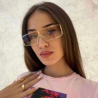 Twooo 7035 Lunettes de soleil pour femmes de créateur à monture carrée en métal