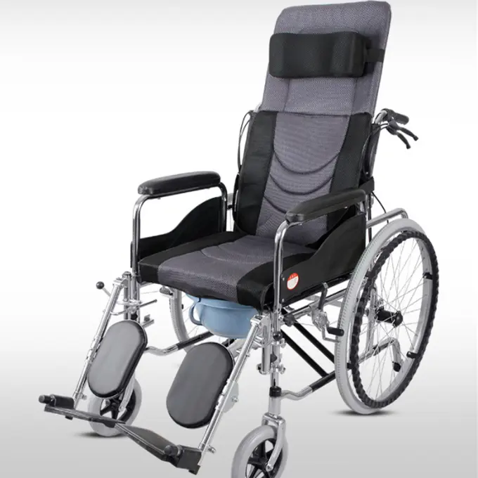 Hot sell cheap price oxford hospital elder disable care steel foldable wheelchair lightweight manual wheelchair
