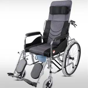 Hot Sell Cheap Price Oxford Hospital Elder Disable Care Steel Foldable Wheelchair Lightweight Manual Wheelchair