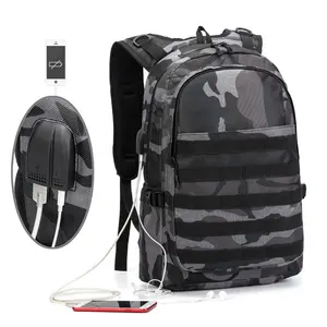 Рюкзак мужской Камуфляжный с USB-интерфейсом, уличный спортивный ранец для скалолазания, дорожная сумка для мальчиков-подростков