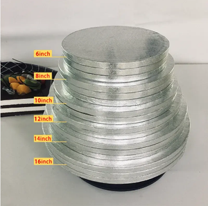 10pcs/shrink Pack Wholesale 6/8/10/12/14/16 Inch <strong>White</strong> Round <strong>Cake</strong> Drum 12mm Corrugated <strong>Cake</strong> <strong>Boards</strong> - Product Image 4