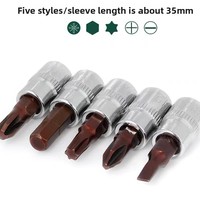 Embout hexagonal Torx de 1/4 de pouce en acier S2, embout de tournevis à dégagement rapide, finition anti-oxydation, porte-embout