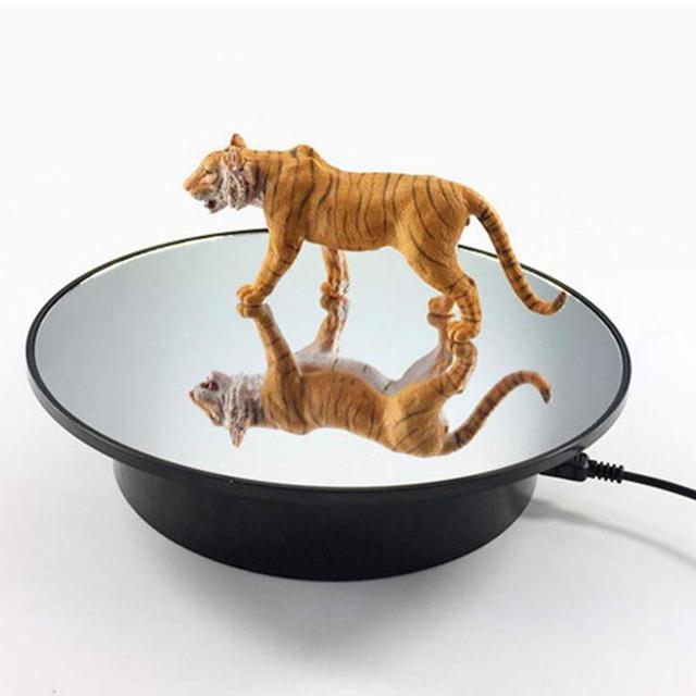 Hot Sale Battery Operated Big Size 25cm Diameter Rotating Display Turntable with Mirror Product Photo Photography Display Stand
