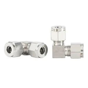 Stainless steel ferrule flared tee joint metal pipe connector