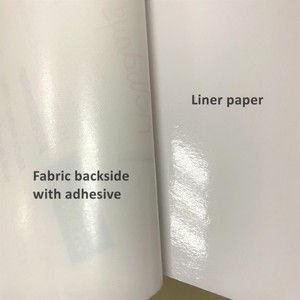 Repositionable <strong>Self</strong> <strong>Adhesive</strong> Removable <strong>Polyester</strong> <strong>Canvas</strong> with White/Grey <strong>Adhesive</strong> - Product Image 4