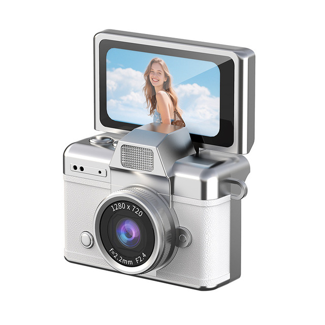 Pocket Retro Camera with HD CCD Sensor 1.47-inch Flip Screen for Selfies Essential Portable Camera for Students