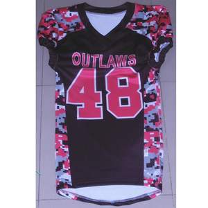 Uniforme de fútbol americano para hombres, superventas, conjunto de sarga transpirable con características impresas, uniformes de aparejos para jóvenes al por mayor, 2021 - Product Image 1