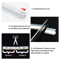 Bande lumineuse LED multicolore pour voiture, avec effets de défilement, feux de jour, commande externe par application mobile