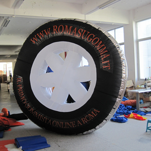 <b>Inflatable</b> Balloon <b>Car</b> Tire with Customized Logo and Digital Printing Sun Resistant & Waterproof for Advertising Sales - Product Image 1