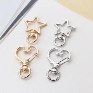 Personalizado Multi forma Animal estrella Zinc Ally Metal cierre gancho llavero DIY accesorios listos para enviar - Product Image 2