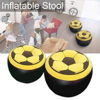 Tabouret à Air Portable, pouf rond gonflable, tabouret de pied Ottoman, Style moderne, Football imprimé, pouf, repose-pieds