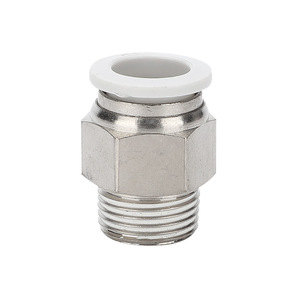 Pneumatic <b>Connector</b> <b>Quick</b> Connect Hose Coupling 4mm 6-01 Threaded Straight Through Nickel Plated Copper Domestic - Product Image 1