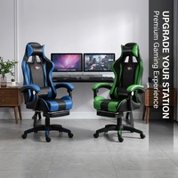 Chaise de bureau exécutive en cuir AOR avec repose-pieds, pivotante à 360° et réglable en hauteur pour une assise confortable au bureau à domicile ou en gaming