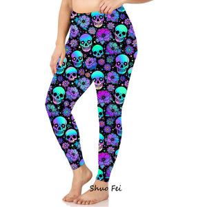 2025 कस्टम उच्च कमर योग पैंट रंगीन लेगिंग स्लिम योग टाइट्स को चलाने के लिए नरम अपारदर्शी बुना हुआ टायर मुद्रित किया गया - Product Image 2