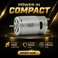 Moteur CC à balais RS 385 28mm 6V 12V à couple élevé 7000 tr/min, micro-moteur pour voiture RC, bateau, modèle, bricolage, jouet, hobby