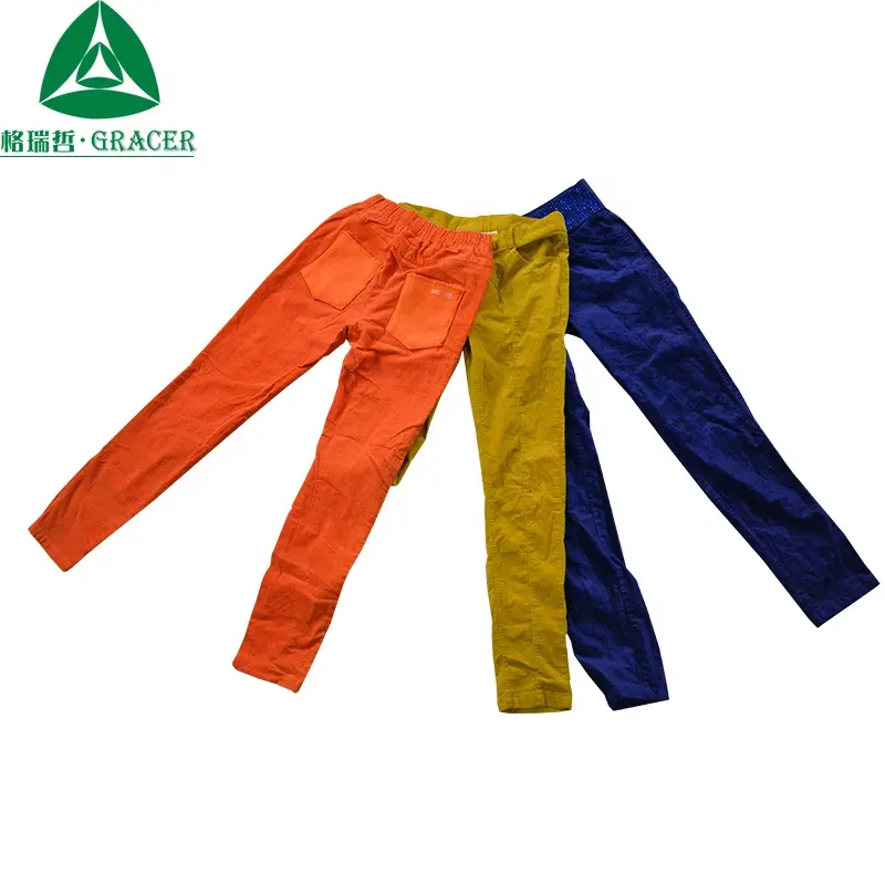 Fashionable corduroy pants men old clothes used clothes second hand clothes korean style