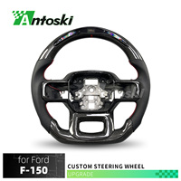 Volant personnalisé en fibre de carbone avec LED intelligentes et indicateur de régime pour Ford F-150 XL 4x4 Raptor R Tremor STX 2019-2025 – Amélioration intérieure